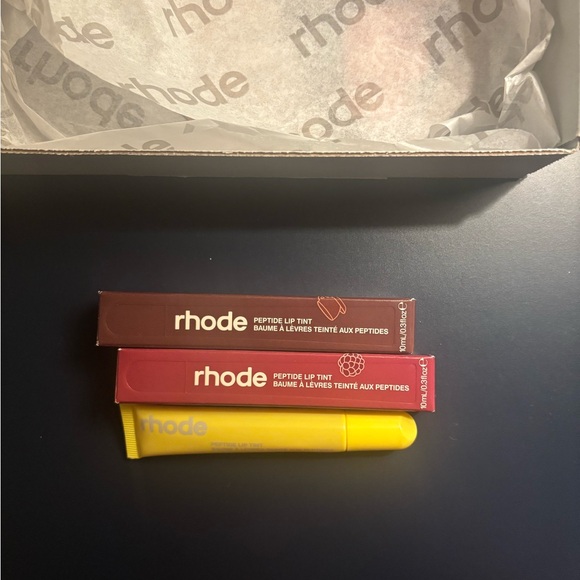 RHODE Other - Limted edition RHODE Peptide Lip Tint trio. Ecpresso,raspberry jelly and lemonti